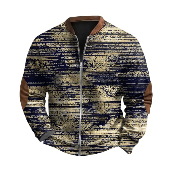Men's Retro Casual Gradient Printed Sweatshirt - Image 14