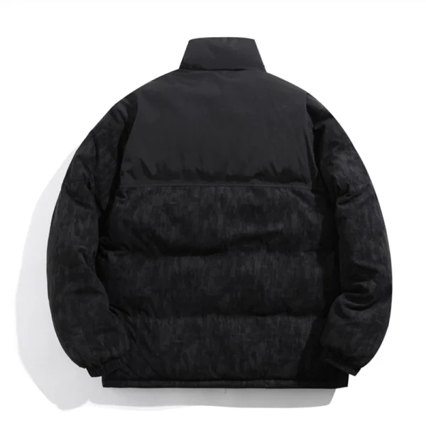 Mens Casual Outdoor Pocket Solid Color Fashion Cotton-Padded Jacket - Image 6