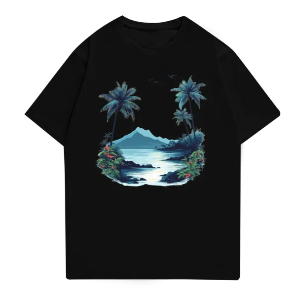 Men's Stand Collar Short Sleeve Shirt Loose Leisure Holiday Shirt Man - Image 4
