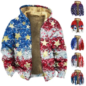 Men's Warm Zip Up Sweatshirt Fleece Thick Winter Hoodie Heavyweight Coats.
