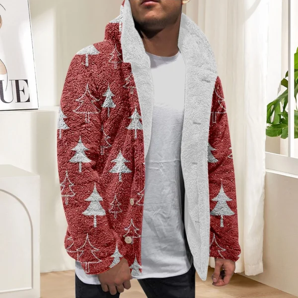 Men'S Winter Zipper Hooded Fleece Sweatshirt With Patch Pocket Casual Jacket - Image 22
