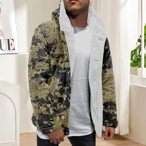 Men'S Winter Zipper Hooded Fleece Sweatshirt With Patch Pocket Casual Jacket - Image 19