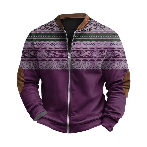 Men's Retro Casual Gradient Printed Sweatshirt - Image 2