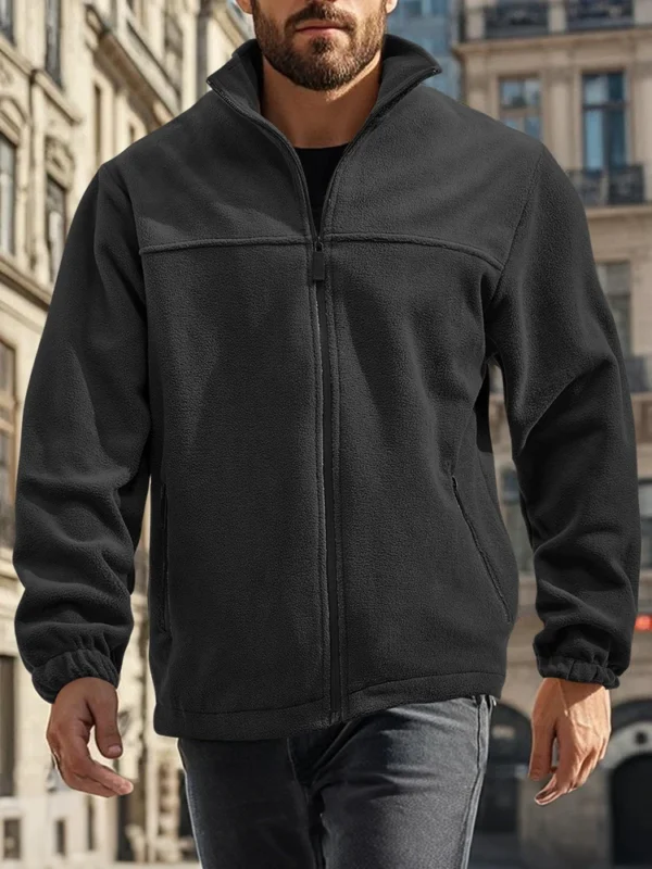 Men's jacket zipper collar jacket - Image 12