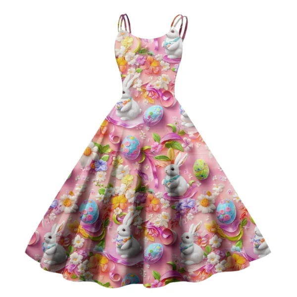 Women's Printed Sundresses Fashion Casual Loose Summer Easter Dresses Dress - Image 16