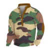 Men's new half zipper long sleeved tactical arm pullover training men's clothing - Image 9