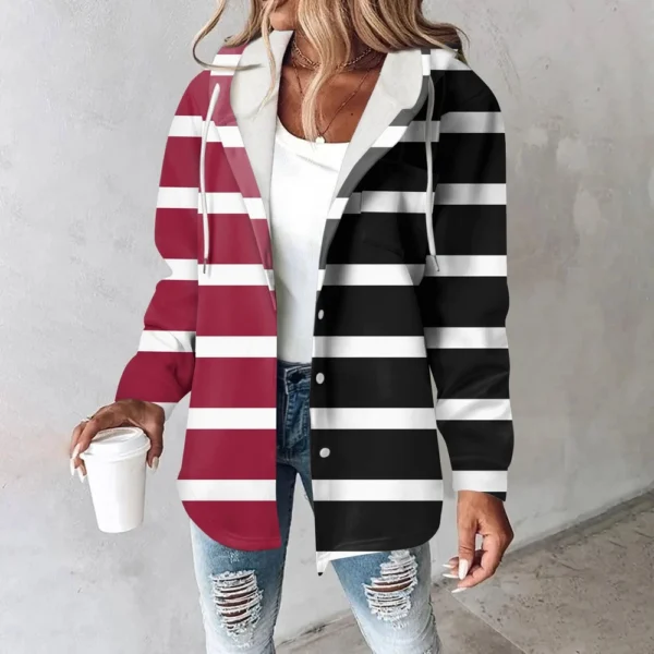 Women's Coat Casual And Fashionable Composite Thick And Warm Printed Hooded - Image 16