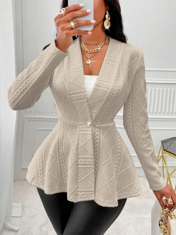 Black suit long sleeve jacket women - Image 11