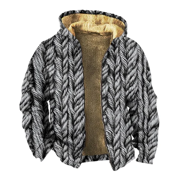 Men's Thickened Button Double Pocket Jacket With Pocket Insert Cotton Jacket - Image 19