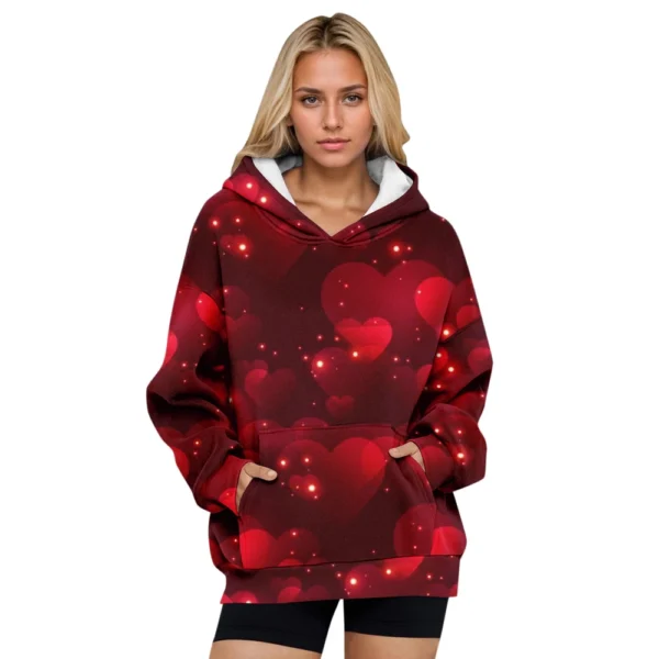 Womens Oversized Sweatshirts Fleece Hoodies Long Sleeve Shirts Pullover Fall - Image 5