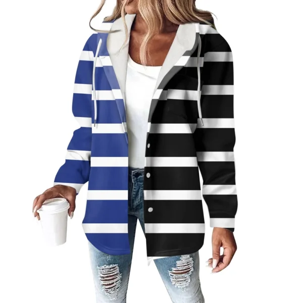 Women's Coat Casual And Fashionable Composite Thick And Warm Printed Hooded - Image 26