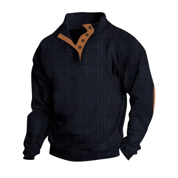 Spring And  Men's Standing Collar Sweatshirt Is Outdoor Casual Sweaters Tops - Image 16