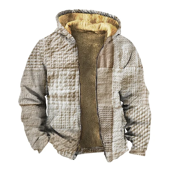 Men's Thickened Button Double Pocket Jacket With Pocket Insert Cotton Jacket - Image 5