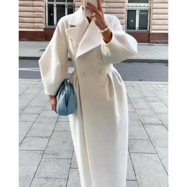 Women's lapel woolen jacket - Image 5
