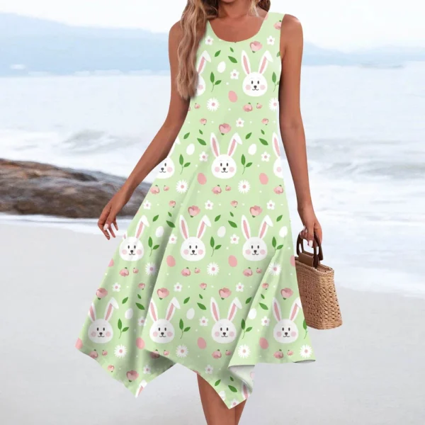 Women's Dresses Fashion Loose Easter Summer Casual Printed Sundresses Dress - Image 22