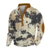 Men's Print Plush Warm Coat Fleece Sweater Casual Coat Pocket Sweater Winter - Image 12
