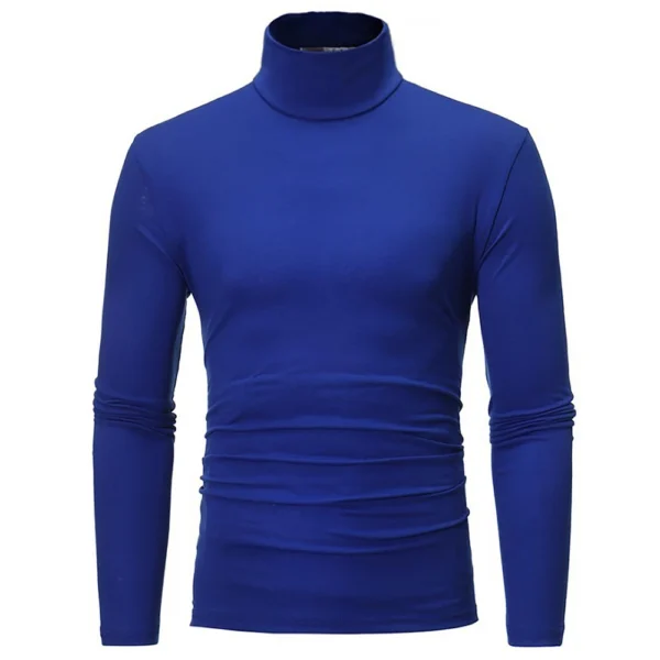 Men's Warm T-shirt Long Sleeved Warm Top Winter Sweater Warm Sports Shirt - Image 28