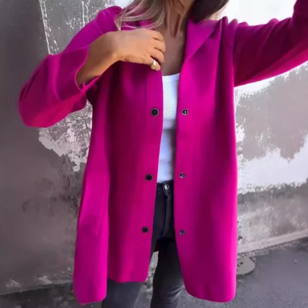 Women's jacket solid color casual jacket - Image 3