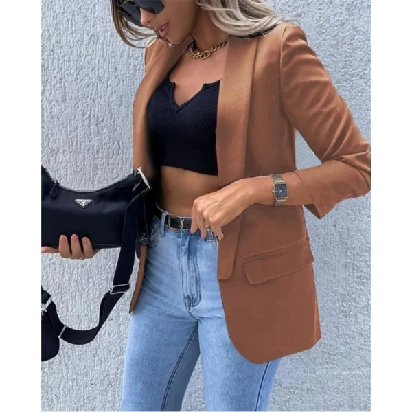 Printed one-piece long-sleeved blazer - Image 10