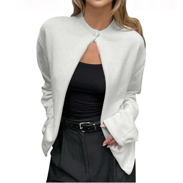 Women's Cardigan Sweaters Front Button V-Neck Lightweight Knit Cardigans - Image 29