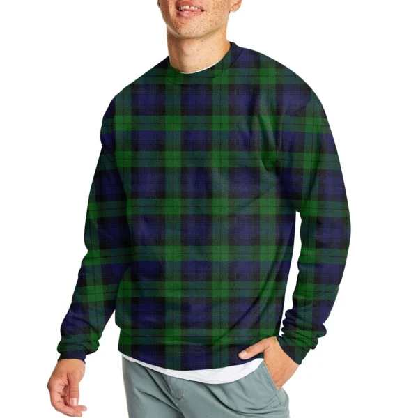 Men's Casual Fashion Comfortable Plaid Round Neck Pullover Sweatshirt Sweatshirt - Image 17