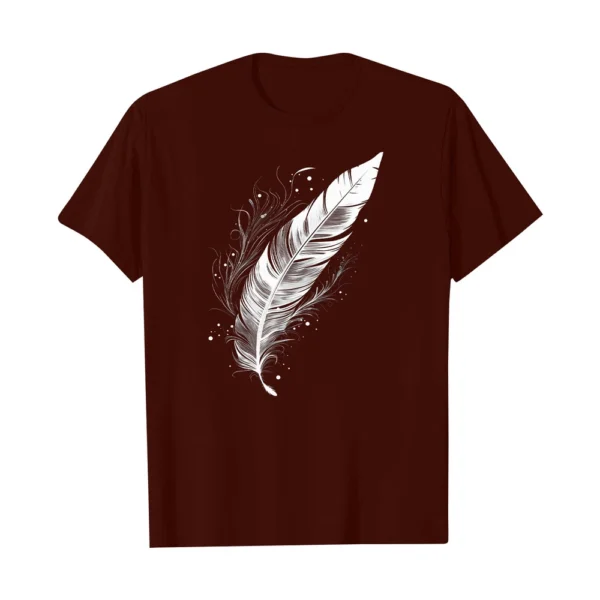 Women's Fashion Printed Casual Pleated Round Short Sleeve T-Shirt Top - Image 10