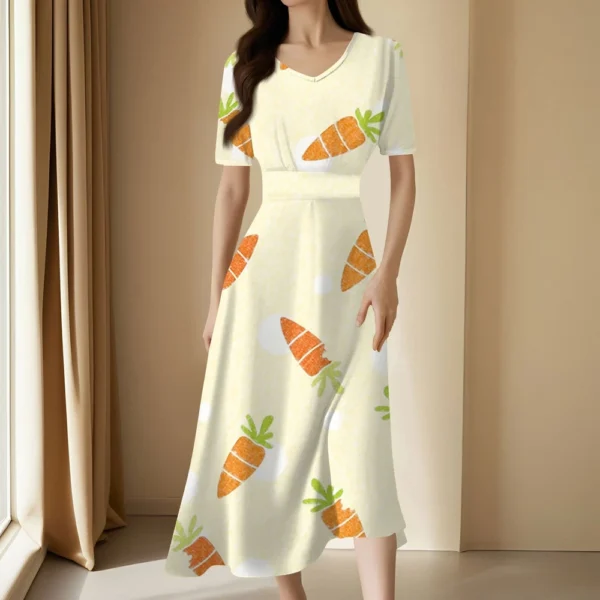 Women's Casual Fashion Dresses Summer Loose Easter Printed Sundresses Dress - Image 28