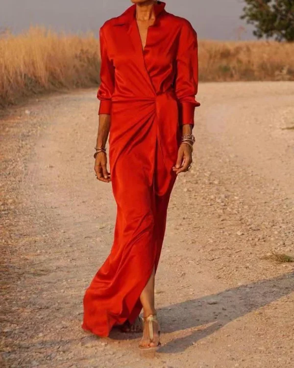Women's high-waisted split-ended floor mopping long-sleeved clothes - Image 11