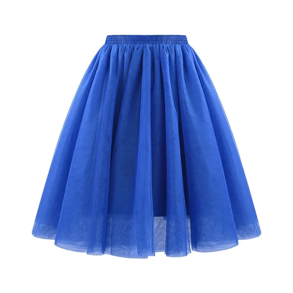 Women's Fashion Solid Color Half Skirt Party Ballet Puff Skirt Mesh Skirt - Image 8
