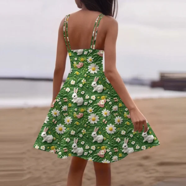 Women's Easter Printed Loose Fashion Dresses Casual Sundresses Summer Dress - Image 12