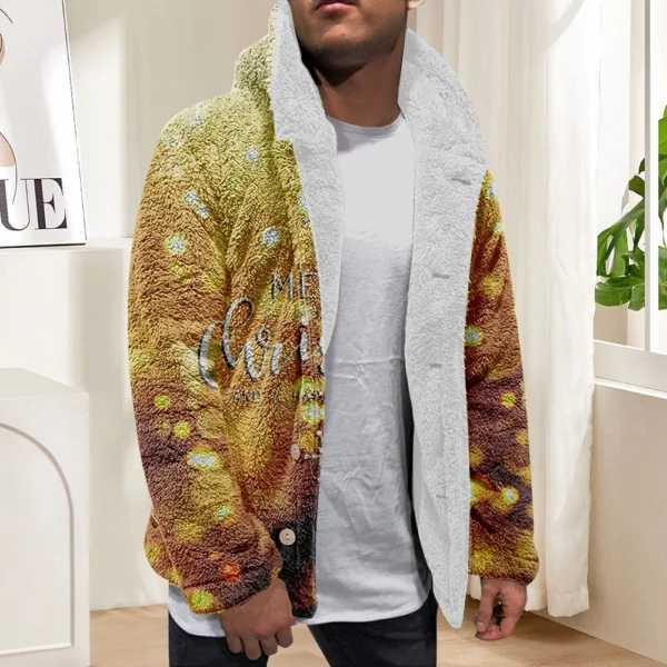 Men'S Winter Zipper Hooded Fleece Sweatshirt With Patch Pocket Casual Jacket - Image 19