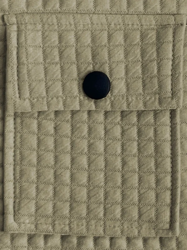 Men's casual jacquard loose coat shirt - Image 8