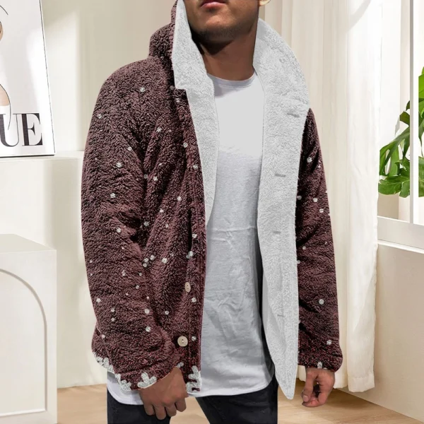 Men'S Winter Zipper Hooded Fleece Sweatshirt With Patch Pocket Casual Jacket - Image 16