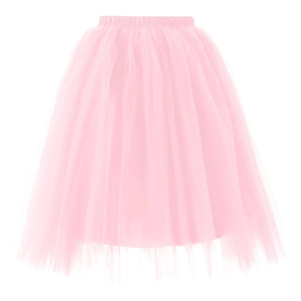 Women's Fashion Solid Color Half Skirt Party Ballet Puff Skirt Five Layer Mesh - Image 26