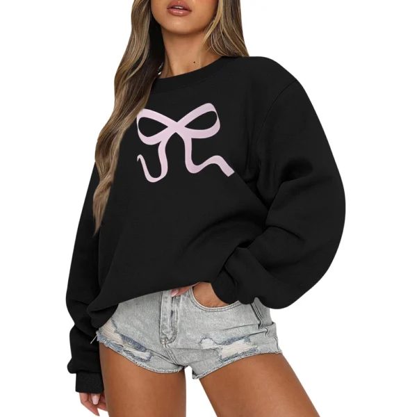 Women's Colorblock Sweatshirt Long Sleeve Round Neck Casual Comfortable Loose - Image 26