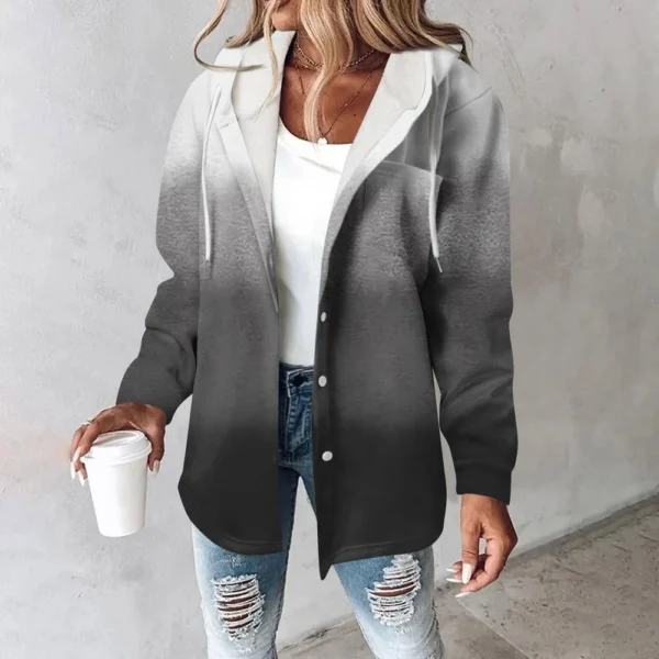 Women's Coat Casual And Fashionable Composite Thick And Warm Printed Hooded - Image 22