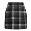 Womens High Waist Plaid Skirt Bodycon Pencil Wool Mini Skirts - Image 16