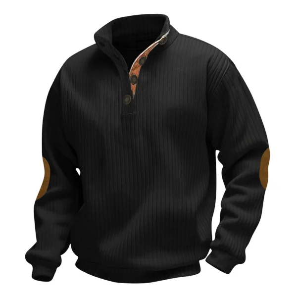 Spring And Men's Standing Collar Sweatshirt Is Outdoor Casual Sweaters Tops - Image 2