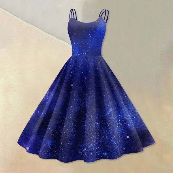 Women's Fashion  Printed Sexy Strapless Gothic Cocktail Dress Punk, Vintage - Image 13
