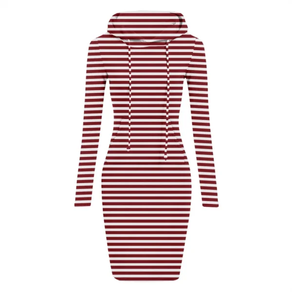 Women's Fashion Casual Solid Color Long Sleeve Dress - Image 5