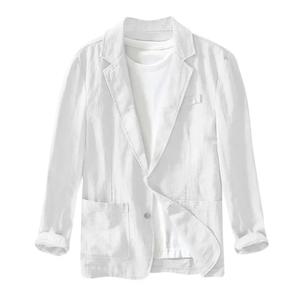 Men's Casual Fashion Jacket Solid Color Long Sleeve Jacket With Pockets - Image 34