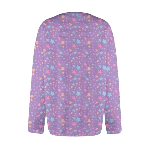 Women's Fashion Printed Valentine's Day Long Sleeved Knitted Cardigan Button - Image 12