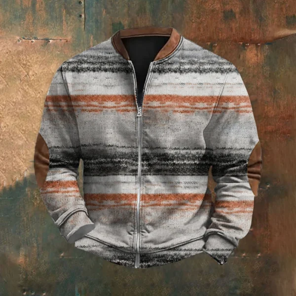 Men's Retro Casual Gradient Printed Sweatshirt - Image 22