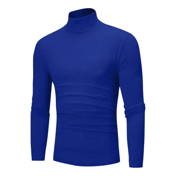 Men's Warm T-shirt Long Sleeved Warm Top Winter Sweater Warm Sports Shirt - Image 29