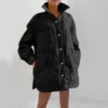 Women's  Loose Casual Solid Color Medium Long Diamond  Down Cotton Jacket, - Image 10