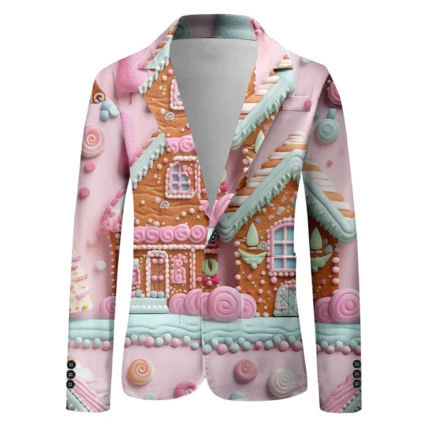 Unisex Winter Christmas Prints Suit Jackets Unisex Casual Fashion Button Jackets - Image 20