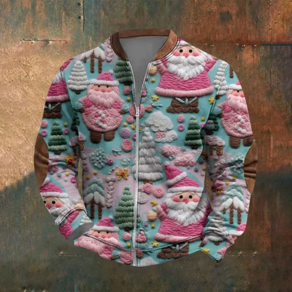 Men'S Retro Casual Sportswear With Open Zipper Sweatshirt Jacket - Image 25