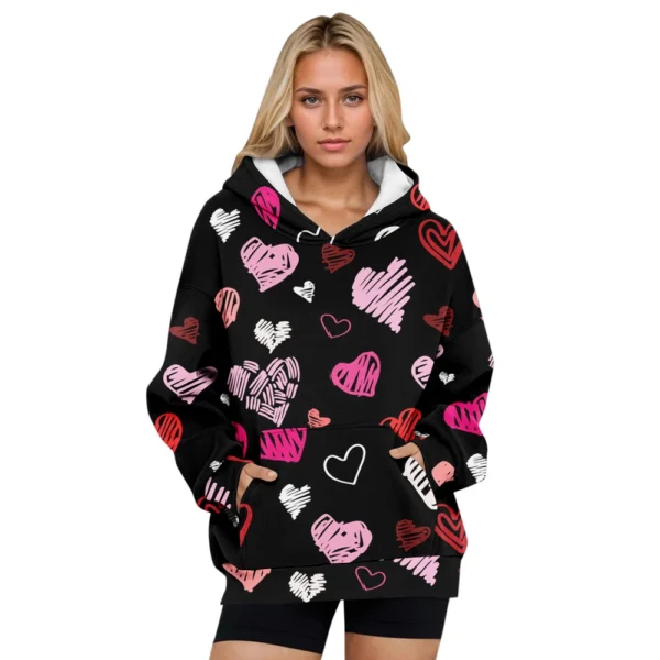 Womens Oversized Sweatshirts Fleece Hoodies Long Sleeve Shirts Pullover Fall - Image 6