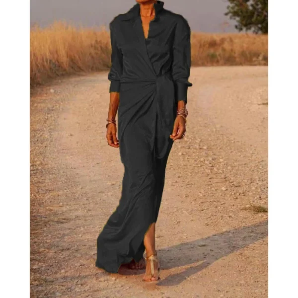 Women's high-waisted split-ended floor mopping long-sleeved clothes - Image 10