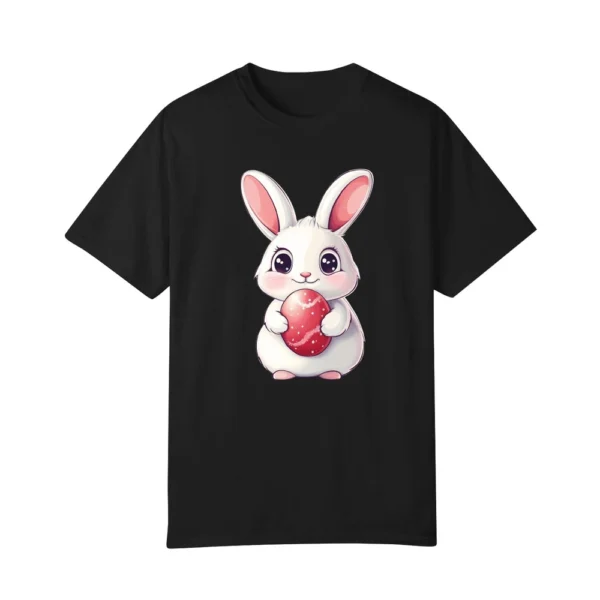 Happy Easter Women's Fashion Printed Round Neck Short Sleeve T-Shirt Pullover - Image 5